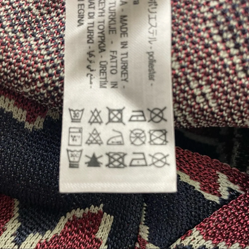 ZARA NWT JACQUARD KNIT FLORAL DRESS NAY BLUE AND RED/PINK SMALL - Picture 10 of 10
